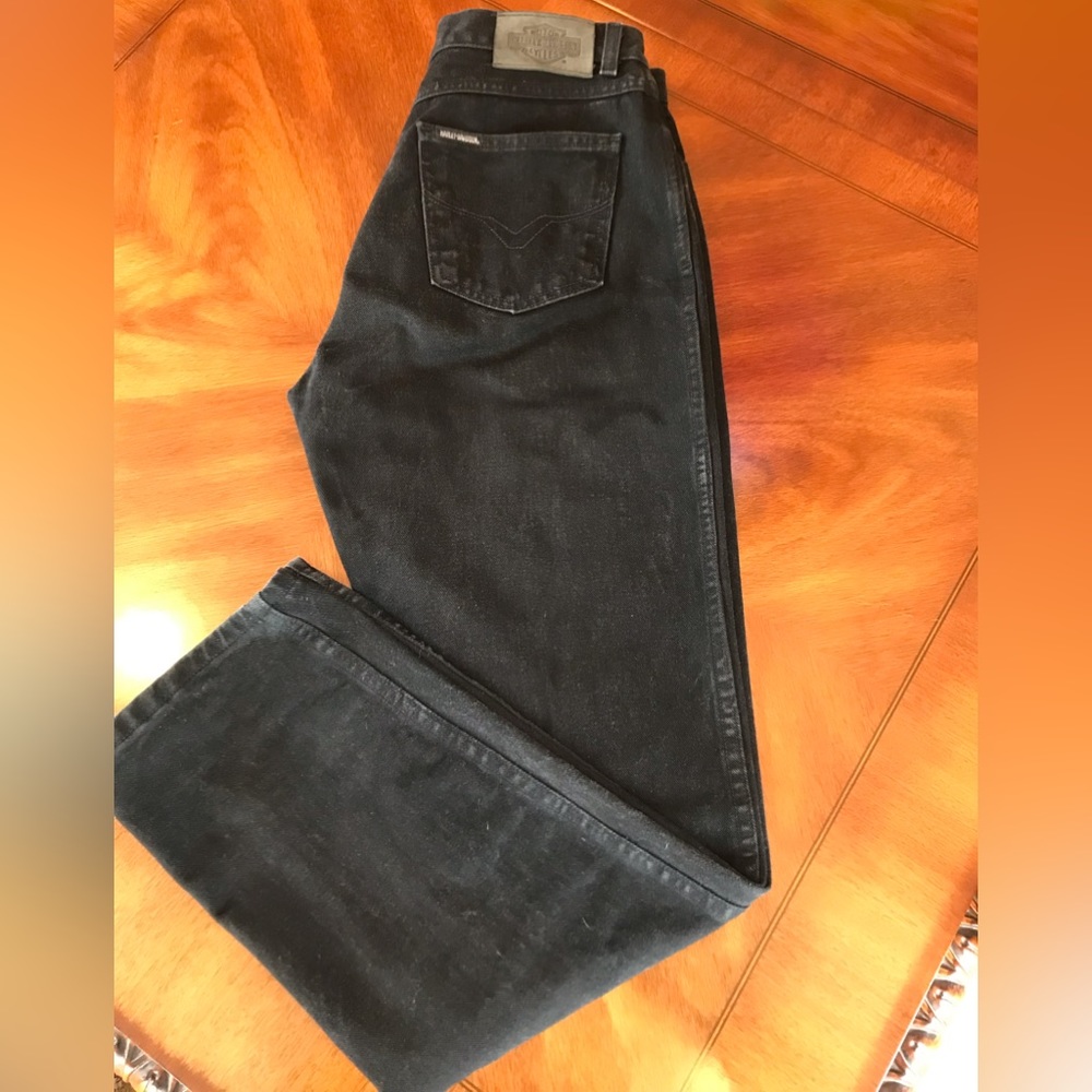 Black Harley Davidson Riding Jeans Size 12